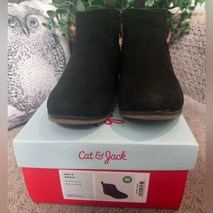 Cat & Jack Black Suede Ankle Booties - Women